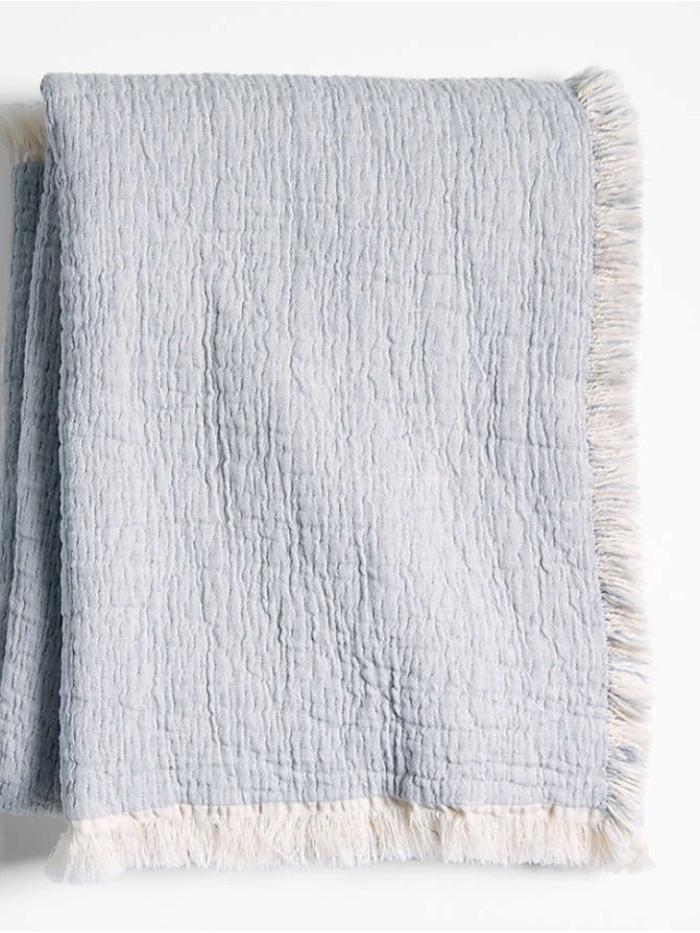 Supersoft Organic Cotton Gauze Smoke Blue Baby Stroller Blanket